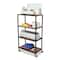 Black Heights 4-Tier Rolling Cart by Simply Tidy®